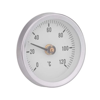 Acouto 63mm Bimetal Spring Thermometer 0-248F for Pipe Use