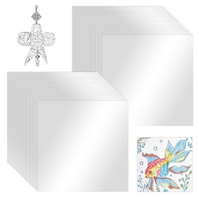OLYCRAFT 100 Sheets Aluminum Metal Crafts 15x15cm Double-Sided Silver Art Metal Foil Sheets 0.1mm Thick Tinfoil Flashing Metals Sheet for Painting Engraving and Embossing Art Project DIY Crafts