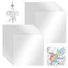 OLYCRAFT 100 Sheets Aluminum Metal Crafts 15x15cm Double-Sided Silver Art Metal Foil Sheets 0.1mm Thick Tinfoil Flashing Metals Sheet for Painting Engraving and Embossing Art Project DIY Crafts view 1