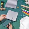 OLYCRAFT 100 Sheets Aluminum Metal Crafts 15x15cm Double-Sided Silver Art Metal Foil Sheets 0.1mm Thick Tinfoil Flashing Metals Sheet for Painting Engraving and Embossing Art Project DIY Crafts view 3