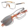 1 Pack TR90 Sports Reading Glasses for Men and Women, Blue Light Blocking Glasses with Lightweight Flexible Frame, Multifocal Reading Glasses for Sports Reading Work(Orange,3.0x)