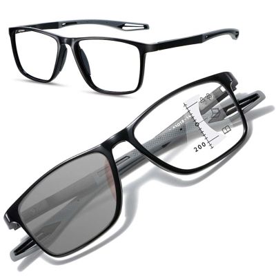 1 Pack TR90 Sports Reading Glasses for Men and Women, Blue Light Blocking Glasses with Lightweight Flexible Frame, Multifocal Reading Glasses for Sports Reading Work(Gray,1.5x)