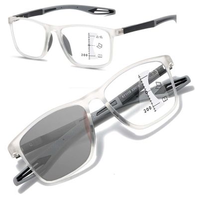 1 Pack TR90 Sports Reading Glasses for Men and Women, Blue Light Blocking Glasses with Lightweight Flexible Frame, Multifocal Reading Glasses for Sports Reading Work(Clear,3.5x)
