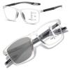 1 Pack TR90 Sports Reading Glasses for Men and Women, Blue Light Blocking Glasses with Lightweight Flexible Frame, Multifocal Reading Glasses for Sports Reading Work(Clear,3.5x) view 1