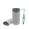 DECOMELODY Denture Cleaning Toothbrush Plastic Box Portable for Travel Professional Dental Cleaning Brushes Denture Brush Case for Household Use view 1