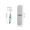 DECOMELODY Denture Cleaning Toothbrush Plastic Box Portable for Travel Professional Dental Cleaning Brushes Denture Brush Case for Household Use view 2