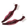 Alipis 2Pcs Double-Sided Hard Bristle Denture Brush for False Teeth Cleaning, Multi-Layered Bristle Toothbrush for Seniors, Portable Appliance and Plaque Remover Tool view 1