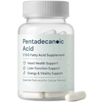 Pentadecanoic Acid, C15:0 Fatty Acid, High Altitude Sheep Milk Health for Gut Health, Liver SupportVegan