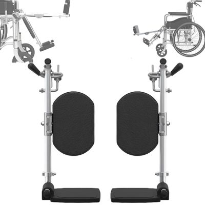 Elevating Legrests with Padded Calf Pads, 90-180 Adjustable Angle, for Standard Wheelchairs, Elderly and Disabled Support