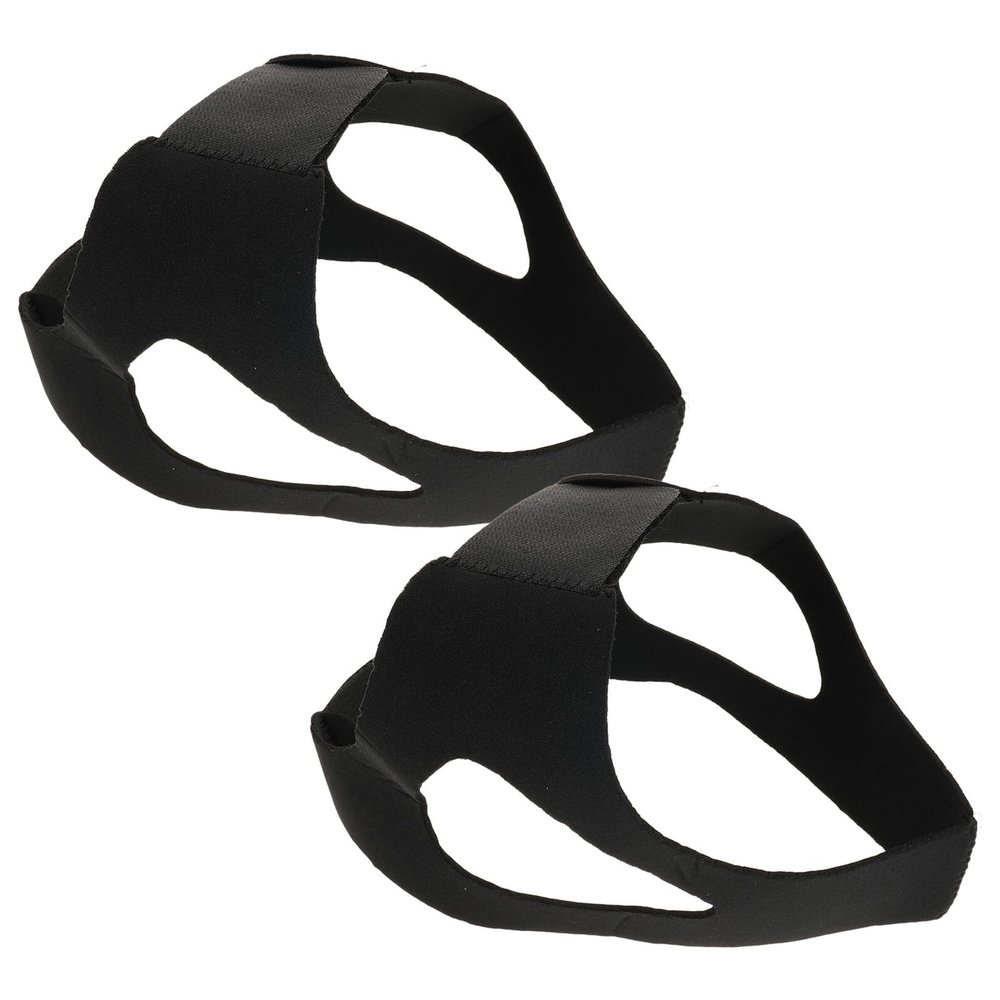 GANAZONO Chin Strap Minimizing Sweating and Hook and Loop Fastener Adjustable 2pcs Neoprene with Jaw Support Strap Structure for Sleeping Snoring for Men and Women Night Use