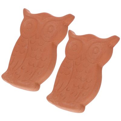 Ciieeo 2pcs Reusable Moisture Clay Owl Shaped Sugar Saver for Kitchen Storage Jars Baking Accessories