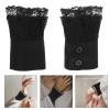 Abaodam Women Lace Cuffs False Sleeves Sleeve Cuffs in Black Organza, Stretchy and Easy to Match, for Casual Wear Or Collar-less Costume view 4