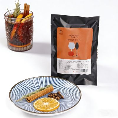 Wine Mix, Seasonal Spice - 1 Individual Sachets (50g Total) for Apple Cider, Mulled, Glhwein, Hot Toddy Holiday Drink(Orange Original Flavor(10g))