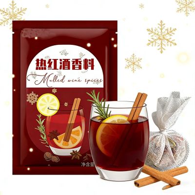 Wine Mix, Seasonal Spice - 1 Individual Sachets (18g Total) for Apple Cider, Mulled, Glhwein, Hot Toddy Holiday Drink(New model)