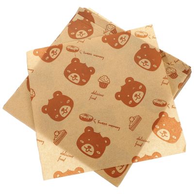 SHOWERORO Greaseproof Sandwich Paper Wrap 20X20Cm 500 Sheets Food Grade Multi-Function Food Wrapping Paper for Sandwiches, French Fries, and Bread Packaging