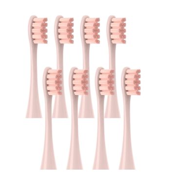 8 Pcs Replacement Brush HeadsCompatible for Oclean X PRO Elite/Flow/F1/One/X/All Series Sonic Electric Toothbrush Soft Bristle(8 pcs Pink)
