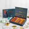 Tea Treasure Loose Leaf Tea Gift Set 6 Premium Herbal & Green Tea Tubes with Brass Infuser | Lavender, Chamomile, Turmeric, Cinnamon, Mint & Himalayan Green | Luxury Wellness Sampler view 1