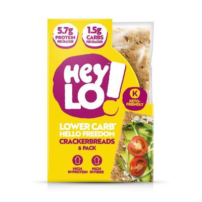 HeyLO Low Carb Crackers 1.5g Carbs, 5.7g Protein Keto Snacks with High-Protein Crunch Keto Food Sturdy for Toppings and Dips