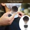 Barber Beard Shaving Brush for Men, Soft Shaving Cream Brush, Facial Hair Cleaning Brush with Ergonomic Handle, Stylish Resin and Alloy Design for Smooth Shaving Experienc view 4
