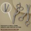 ESSBES Beard Scissors with Comb Small Mustache Trimming Eyebrow Grooming kit view 3