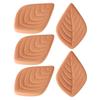 NUOBESTY 5Pcs Brown Sugar Softener Discs Leaf Shape Terracotta Sugar Saver Disks Reusable Food Moisture Absorber for Kitchen Storage Containers and view 1