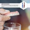 SHOWERORO 4Pcs Denture Cleaning Brushes for Elderly, Double-Sided Small Toothbrushes for Denture Care, Portable Travel Size Toothbrushes with Red and Blue Handles view 3