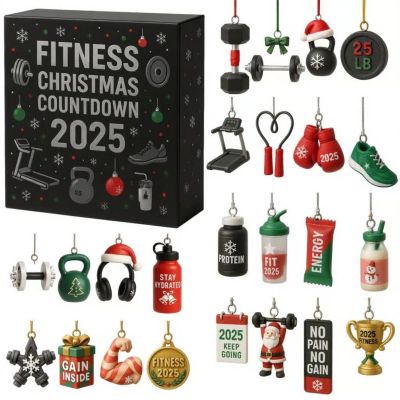 PANGBOER Acrylic Fitness Themed Advent Calendar Transparency Design For Gym Enthusiasts Home Office Decoration