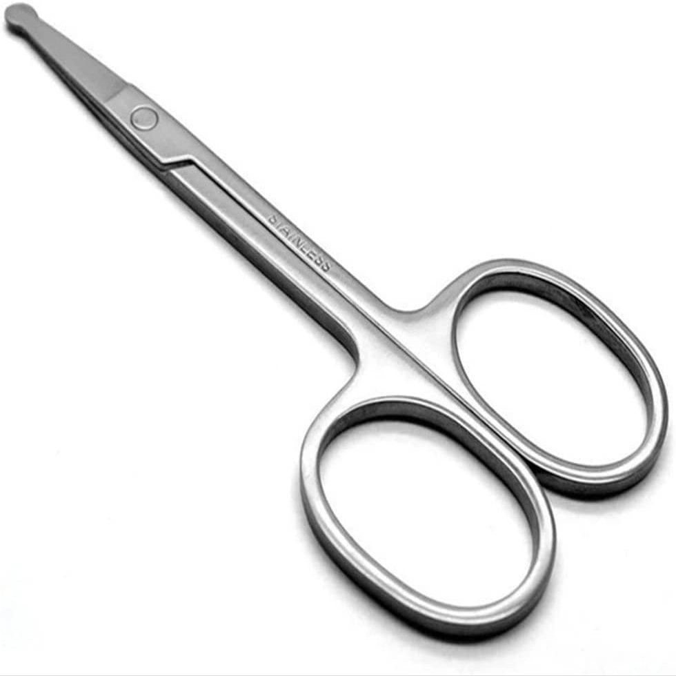 Scissors For Facial Hair Men Women Scissors Nose Scissors Stainless Steel Mustache Mustache Trimmer For Cutting Fine Hair Details Clever fashion