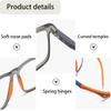 TR90 Sports Reading Glasses For Men And Women, Progressive Multifocus Photochromic Reading Glasses, Blue Light Blocking, UV Protection(Grey/Orange,1.5x) view 3