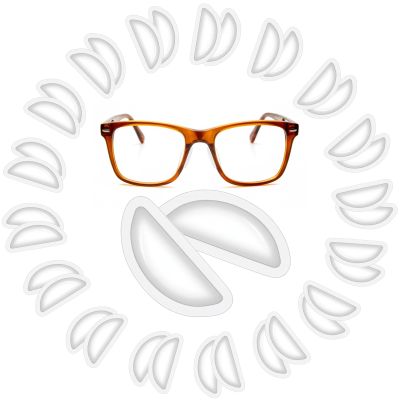 24 Pairs Glasses Nose Pads Silicone Anti-Slip Eyeglass Nose Pads Comfort Soft Cushion Stick On Nose Pads for Glasses Eyeglass Adhesive Nosepads Replacement for Sunglasses Eye Wear