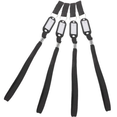 Abaodam 4 Pieces Cane Wrist Straps Anti-Lost Lanyard for Walking Stick with Id Tag Comfortable Reusable Cane Holders Suitable for Outdoor Use Fits 1.5-2.5Cm Diameter