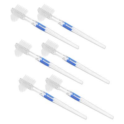 Didiseaon 6pcs Denture Cleaning Brush Double Sided Brush Travel for Adults Seniors Retainer Cleaning Gentle Oral Care