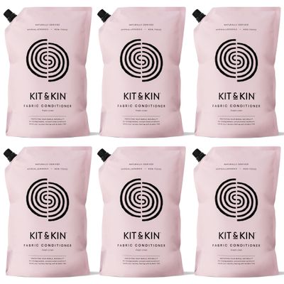 Kit & Kin Eco Fabric Conditioner x 6 Litres | Fresh Linen | Plant-Based Natural Laundry Softener for Sensitive Skin