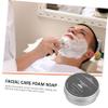 DEARMAMY Peppermint Shaving Soap Bar for Men Beard Grooming Shaving Soap for Home Use Gentle Cleansing view 3