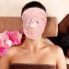 Anneome Coral Fleece Face Towel Mask with Three-Hole Adjustable Straps, Soft Skin-Friendly Facial Steaming Towel for Moisturizing and Hot Compress, Pink Detachable Face Care Cloth for Spa view 3