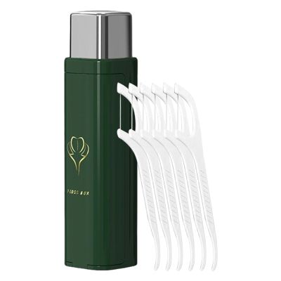 Floss Holder | Portable Automatic Rechargeable Container Travel Case for Floss, for Bathroom Home Offices Gym Pocket Pocket Camping Parties Restaurant