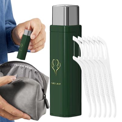 Floss Dispenser,Automatic Portable Refillable Compact Storage Supplies,Floss Pick Holder Travel - for Daily Trips Carry Camping Bathroom Home Offices Gym Purse Pocket Holiday Party
