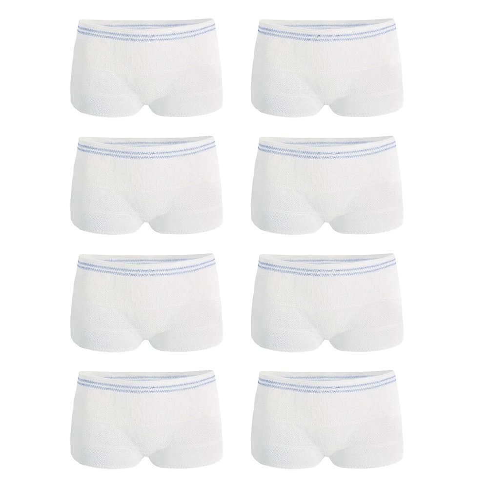 8-Pack Large Mesh Underwear for Secure Incontinence Pad Support, Breathable & Stretchable Design for Comfort and Leak Protection