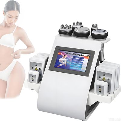 Nuxyyds 6 in 1 Cavitation Machine, Professional Vacuum Body Facial Anti-wrinkle Sculpting Beauty Device with 6 Probes, RF Vacuum Fat Removal Machine for Face, Abdomen, Buttocks and Thighs