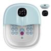 COSTWAY Foot Spa Bath Massager, Folding Electric Pedicure Footbath with Heat Bubbles, Timer, Adjustable Temperature, Pumice Stone and Massage Rollers, Home Foot Soaking Tub for Relief (Light Blue) view 1