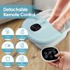 COSTWAY Foot Spa Bath Massager, Folding Electric Pedicure Footbath with Heat Bubbles, Timer, Adjustable Temperature, Pumice Stone and Massage Rollers, Home Foot Soaking Tub for Relief (Light Blue) view 4