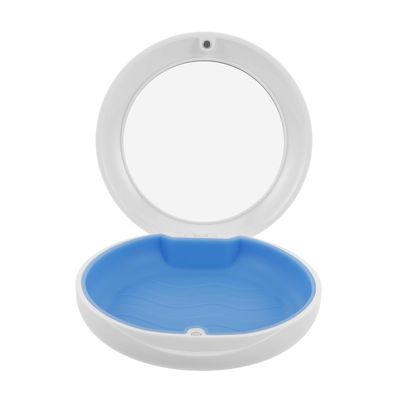 BAZEITFLOW Brace Retainer Case Cute Storage Box for Aligner Retainer Mirror Dustproof Travel Holder for Braces Teeth