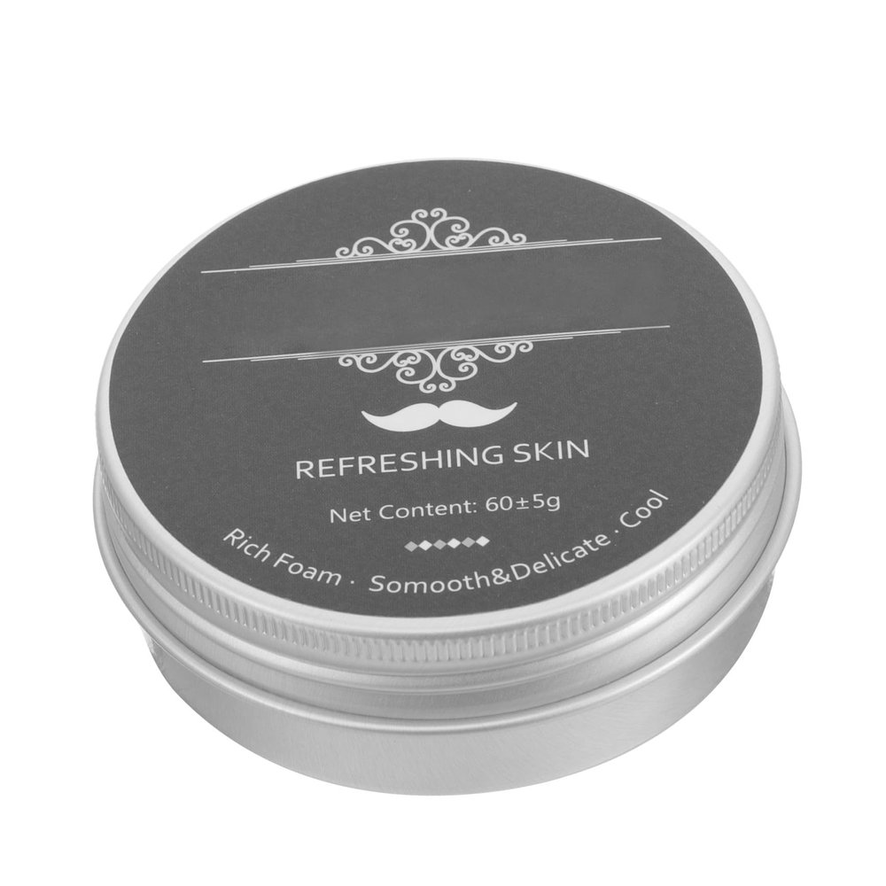 COLLBATH Portable Peppermint Shaving Soap for Men with Essential Oil, Excellent Cleaning Effect Shave Soap for Beard, for Travel Use and Smooth Wet Shave