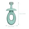 Abaodam Silicone 3D Triple-Sided Toothbrush for Training Soft Teeth Cleaner in Light Blue Suitable for Early Oral Care view 3