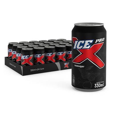 ICE PRO MAX Zero Sugar Cola 24 x 330ml Cans | Maximum Taste, No Sugar | Bold Fizzy Soft Drink | Low Calorie Refreshing Soda | Bulk Pack Carbonated Beverage - By MegaAisle