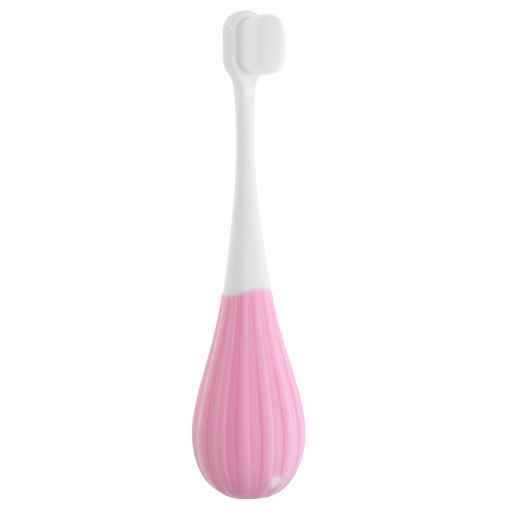 TEHAUX S Manual Toothbrush for 2-5 Years, Extra Soft Bristles Pink Balloon Design, Ergonomic Toothbrush for Oral Care