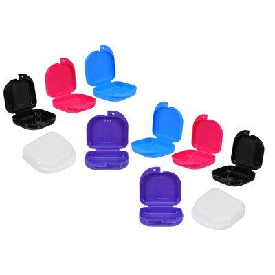 SOIMISS 10pcs Portable Denture Storage Case Retainer Holder Boxes for Braces False Teeth and Mouth Guards Dental Container for Travel and Hygiene Maintenance