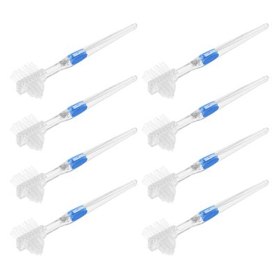 HAPINARY 8pcs Denture Toothbrush for Elderly Soft Bristle Retainer Brush Double Sided Cleaning Toothbrush for Implant Care Gentle Gums Comfortable to Hold for Seniors Professional Denture