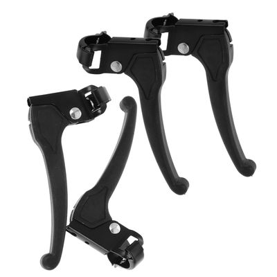 GLEAVI 4Pcs Wheelchair Brake Lever Replacement Parts Hand Brake Grip with Side Screws for Manual Wheelchair Accessories Black