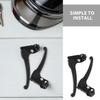 GLEAVI 4Pcs Wheelchair Brake Lever Replacement Parts Hand Brake Grip with Side Screws for Manual Wheelchair Accessories Black view 3